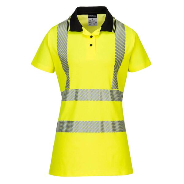 Hi-Vis Women's Cotton Comfort Pro Polo Shirt S/S Thumbnail